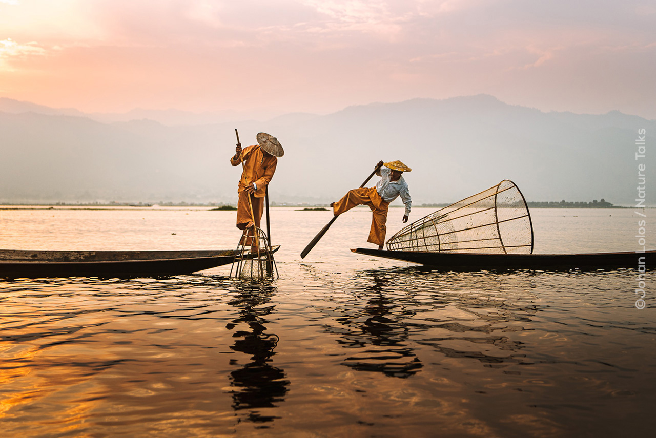 Foto van twee vissers gemaakt door reisfotograaf Johan Lolos