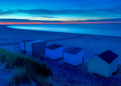 Huisjes op Texel in een koelblauwe lucht foto gemaakt door workshopbegeleider Andy Luberti