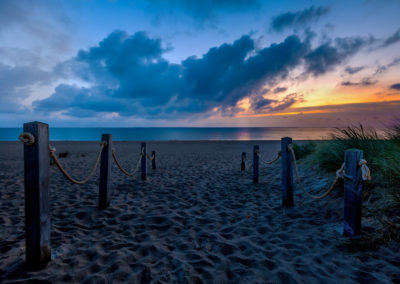 Strand en blauwe wolkenpartijen op Texel foto gemaakt door workshopbegeleider Andy Luberti