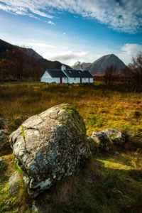 Fotoreis Glencoe Schotland huis in het landschap | Nature Talks Fotoreizen