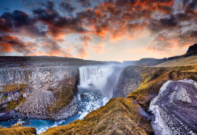 Fotografiereis Ijsland zomer. De Dettifoss waterval noordoosten van IJsland