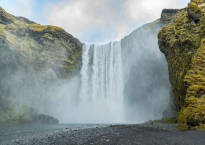 Skogafoss waterval tijdens fotoreis IJsland