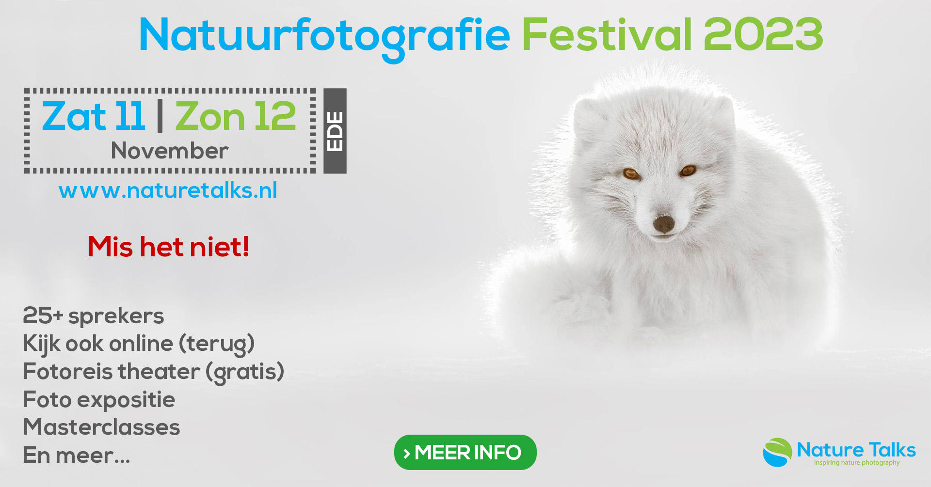 Facebook event Banner poolvos 2023 Fotoreis-Finland. Moeder-beer-met-haar-welpen