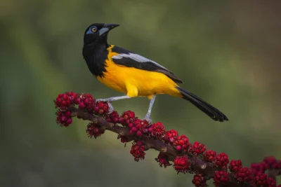 Vogel op Curaçao. Oranje troepiaal